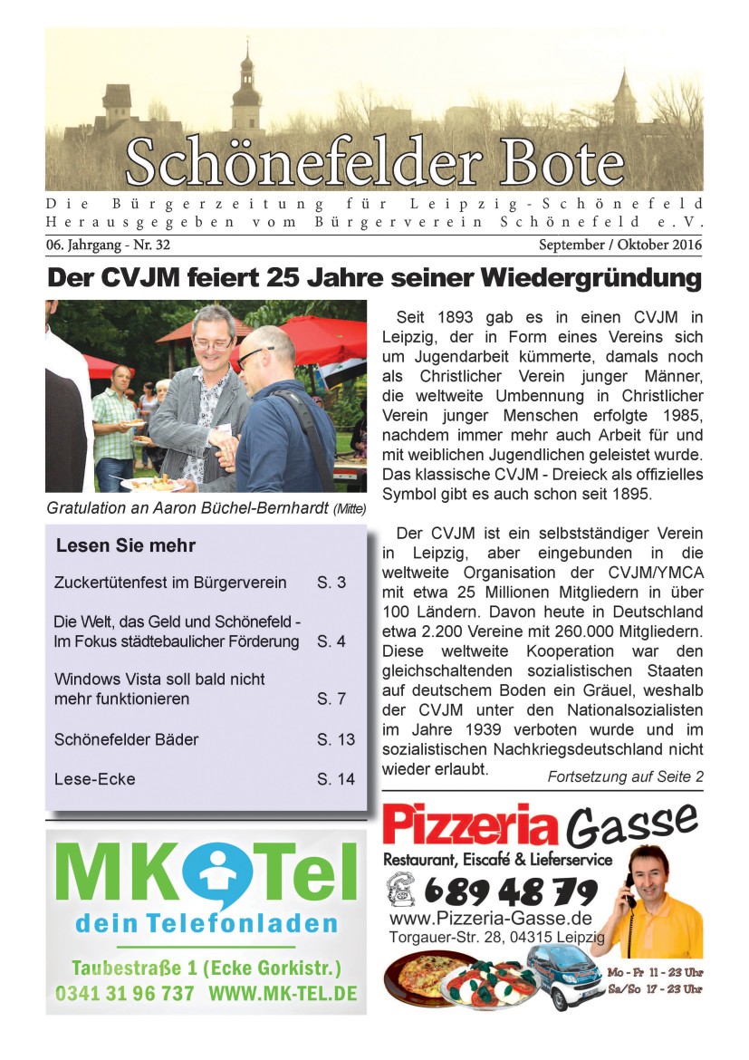 Leserbriefe zum Artikel, in der Leipziger Stadtteilzeitung „Schönefelder Bote“ Nr. 32 Sept./Okt. 2016